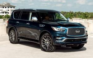 Infiniti QX80 5.6 Hermosa Blue on Vossen Wheels (HF6-1) '2019